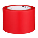 3M 764 General Purpose Vinyl Tape, Red, 3 in x 36 yd (7000123885) (12 Pack) - 3