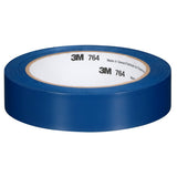 3M 764 General Purpose Vinyl Tape, Blue, 1 in x 36 yd, 5 mil (43431) (7000123887) (36 Pack)