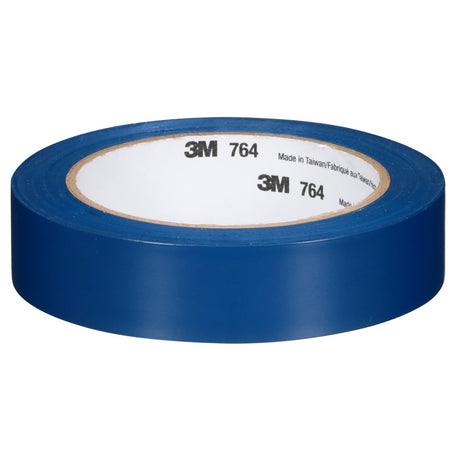 3M 764 General Purpose Vinyl Tape, Blue, 1 in x 36 yd, 5 mil (43431) (7000123887) (36 Pack)