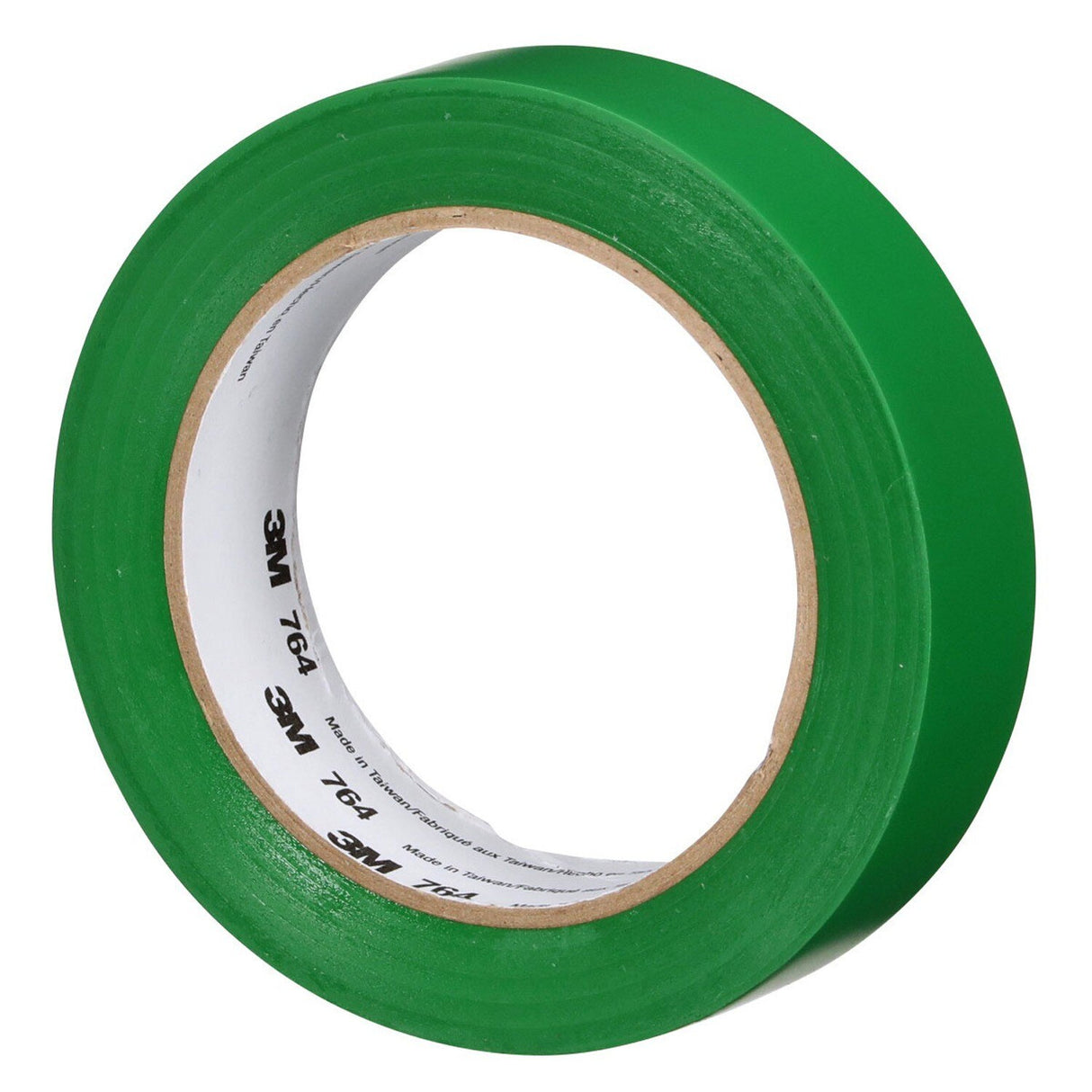3M 764 General Purpose Vinyl Tape, Green, 1 in x 36 yd, 5 mil (43434) (7000123888) (36 Pack) - 3