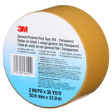 3M 764 General Purpose Vinyl Tape Transparent 2 in x 36 yd 5 mil Floor Marking Color Coding Bundling (7000123890) (24 Pack) - 9