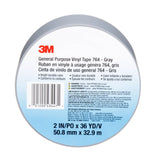3M 764 General Purpose Vinyl Tape, Gray, 2 in x 36 yd, 5 mil (7000123891) (24 Pack) - 8