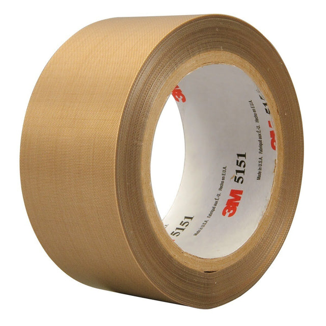 3M 5151 General Purpose PTFE Glass Cloth Tape, Light Brown, 3/4 in x 36 yd, 5.3 mil (7000123940) (48 Pack)