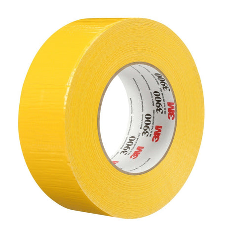3M 3900 Multi-Purpose Duct Tape, Rubber Adhesive, Water Resistant, Yellow, 48 mm x 54.8 m, 7.6 mil (7000124007) (24 Pack)