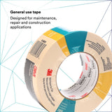 3M 3900 Multi-Purpose Duct Tape, Rubber Adhesive, Water Resistant, Yellow, 48 mm x 54.8 m, 7.6 mil (7000124007) (24 Pack) - 2