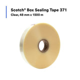 3M 371 Scotch Box Sealing Tape, Clear, 48 mm x 1500 m (7000124026) (6 Pack) - 4