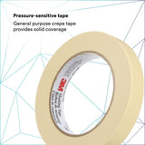 3M 203 General Purpose Masking Tape, Beige, 24 mm x 55 m, 4.7 mil (7000124085) (36 Pack) - 4