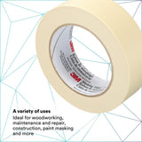 3M 203 General Purpose Masking Tape, Beige, 36 mm x 55 m, 4.7 mil (7000124208) (24 Pack) - 4