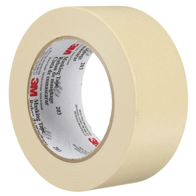 3M 203 General Purpose Masking Tape, Beige, 48 mm x 55 m, 4.7 mil (7000124209) (24 Pack)