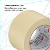 3M 203 General Purpose Masking Tape, Beige, 48 mm x 55 m, 4.7 mil (7000124209) (24 Pack) - 3