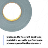 3M 8979 Performance Plus Heavy Duty Duct Tape, Slate Blue, 144 mm x 54.8 m, 11.5 mil, Clean Removal, UV and Weather Resistant (7000124264) (6 Pack) - 7