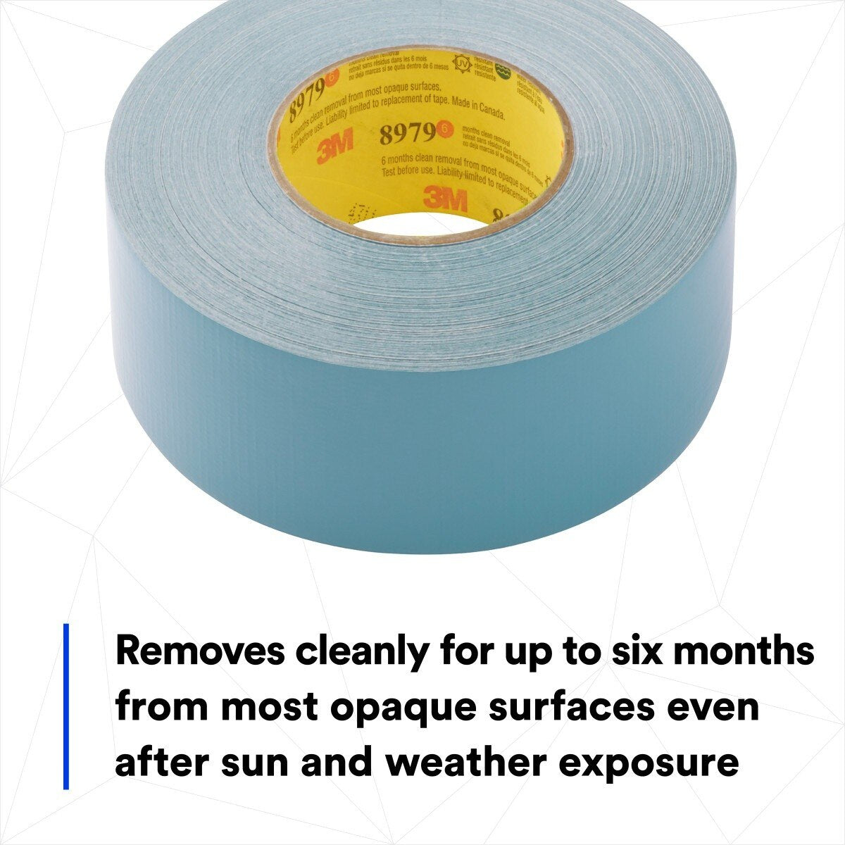 3M 8979 Performance Plus Duct Tape Heavy Duty, Slate Blue, 12 in x 60 yds, 12.1 mil, 6 Month Clean Removal, UV and Weather Resistant (7000124267) (2 Pack) - 3