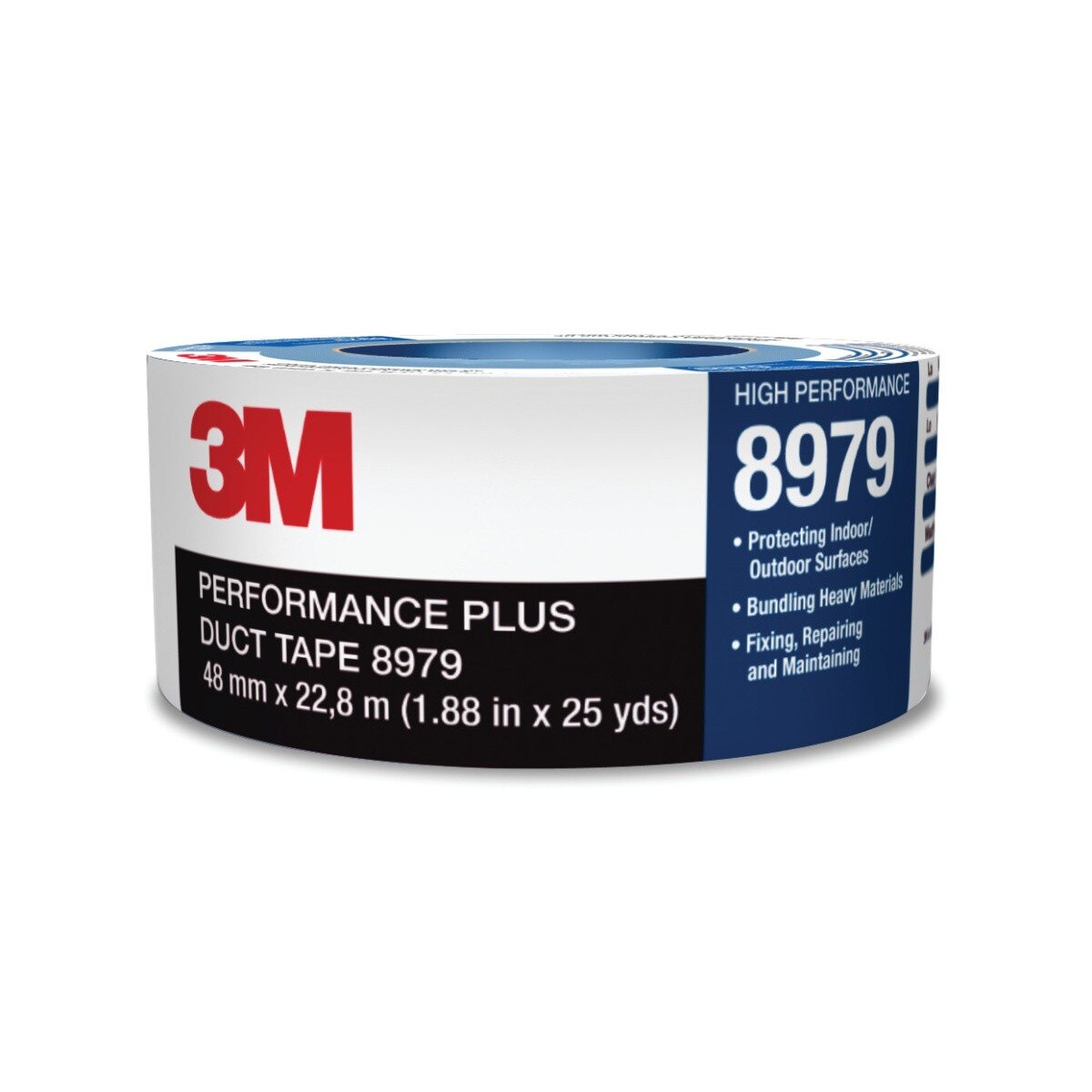 3M 8979 Performance Plus Duct Tape Heavy Duty, Slate Blue, 12 in x 60 yds, 12.1 mil, 6 Month Clean Removal, UV and Weather Resistant (7000124267) (2 Pack) - 10