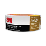 3M 5959 Outdoor Masking and Stucco Tape, Red, 48 mm x 41.1 m, 12.0 mil (7000124742) (12 Pack)