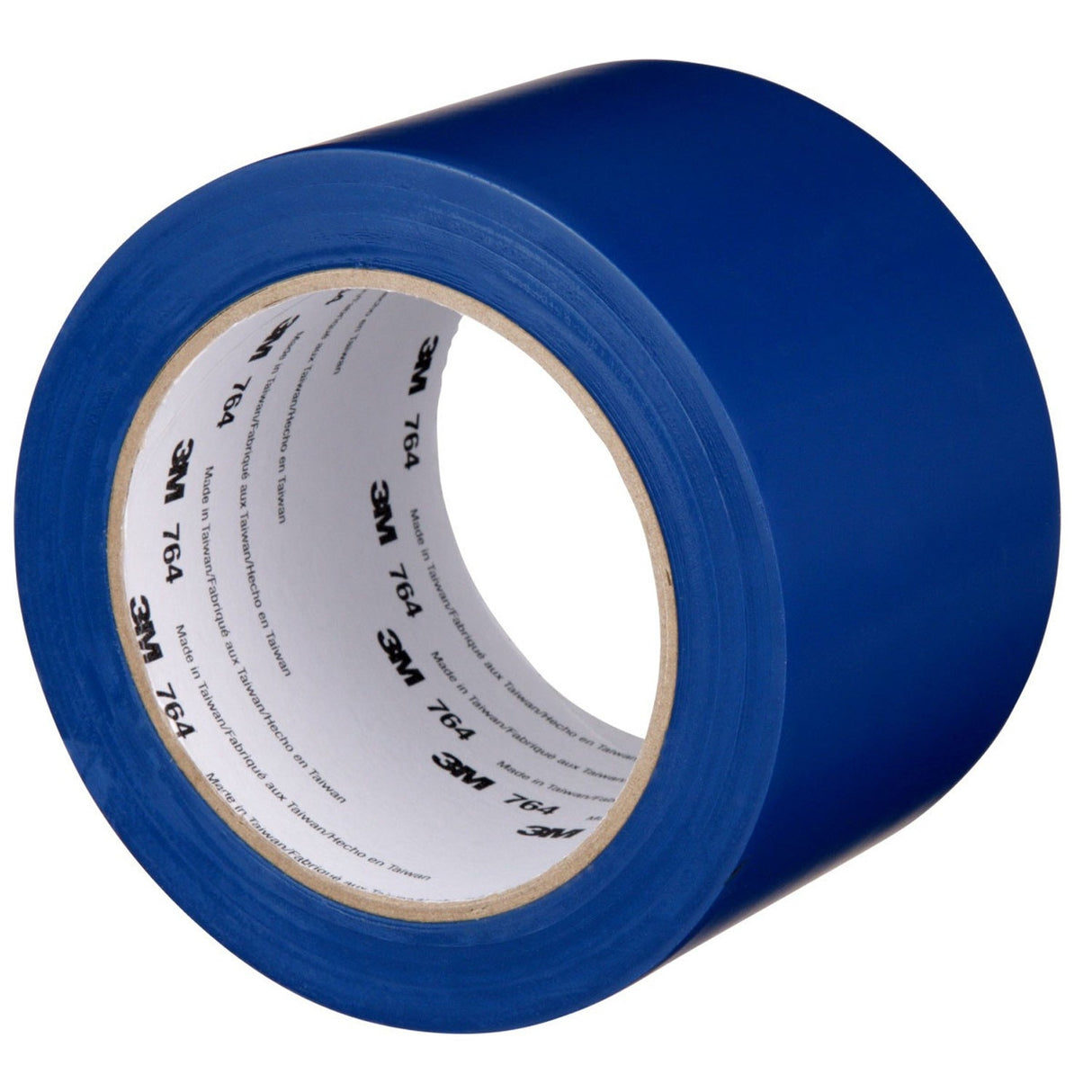 3M 764 Vinyl Tape General Purpose Blue 3 in x 36 yd Light Traffic Floor Marking Tape for Color Coding and Safety (7000124864) (12 Pack) - 4