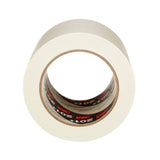 3M 201+ General Use Masking Tape, Crepe Paper, Low Unwind, Clean Removal, Easy Tear, Resist Slivering, Tan, 96 mm x 55 m, 4.4 mil (7000124885) (8 Pack) - 7