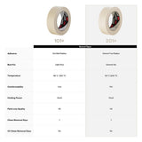3M 201+ General Use Masking Tape, Crepe Paper, Low Unwind, Clean Removal, Easy Tear, Resist Slivering, Tan, 96 mm x 55 m, 4.4 mil (7000124885) (8 Pack) - 8