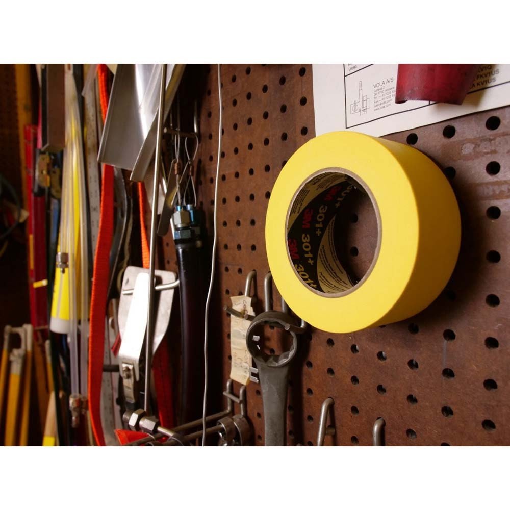 3M 301+ Performance Yellow Masking Tape for Automotive, Specialty Vehicle and Industrial Paint Masking, 18 mm x 55 m (7000124888) (48 Pack) - 10