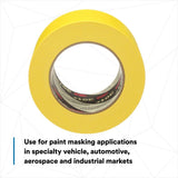 3M 7000124892 Performance Yellow Masking Tape 301+, 72 mm x 55 m, 6.3 mil (12 Pack) - 5