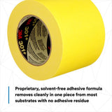 3M 301+ Performance Yellow Masking Tape , 96 mm x 55 m, 6.3 mil (7000124893) (8 Pack) - 3
