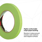 3M 401+ High Performance Green Masking Tape , 12 mm x 55 m 6.7 mil (7000124894) (48 Pack) - 7