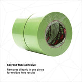 3M 401+ High Performance Green Masking Tape , 72 mm x 55 m, 6.7 mil (7000124899) (8 Pack) - 3