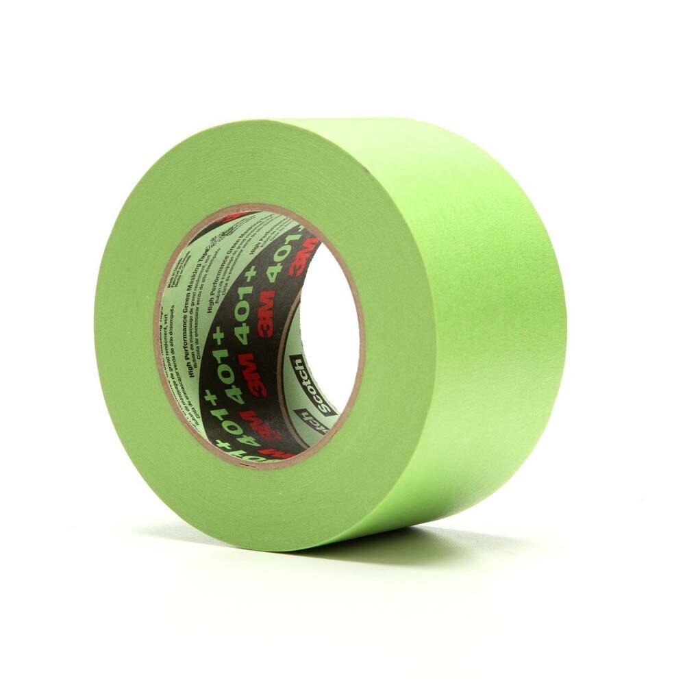 3M 7000124899 High Performance Green Masking Tape 401+, 72 mm x 55 m, 6.7 mil (8 Pack) - 5