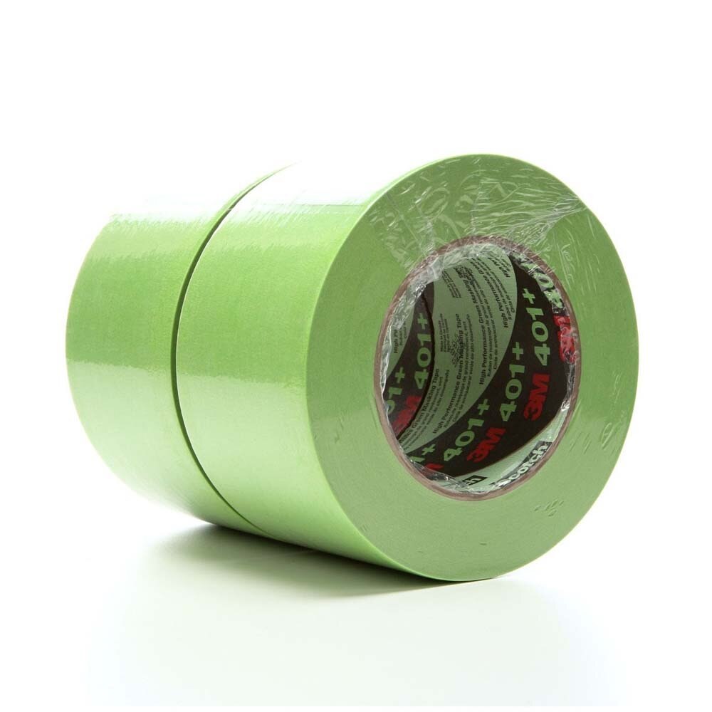 3M 7000124899 High Performance Green Masking Tape 401+, 72 mm x 55 m, 6.7 mil (8 Pack) - 8