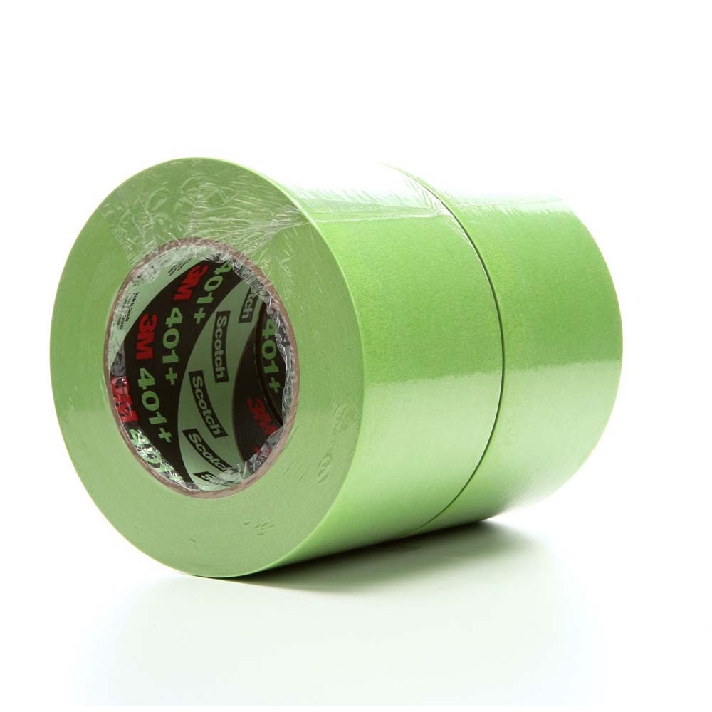 3M 401+ High Performance Green Masking Tape , 72 mm x 55 m, 6.7 mil (7000124899) (8 Pack) - 9