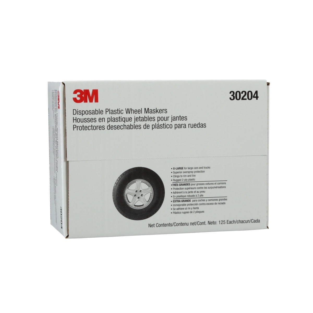 3M 30204 Disposable Plastic Wheel Masker, X-Large (7000125076) (125 Pack) - 2