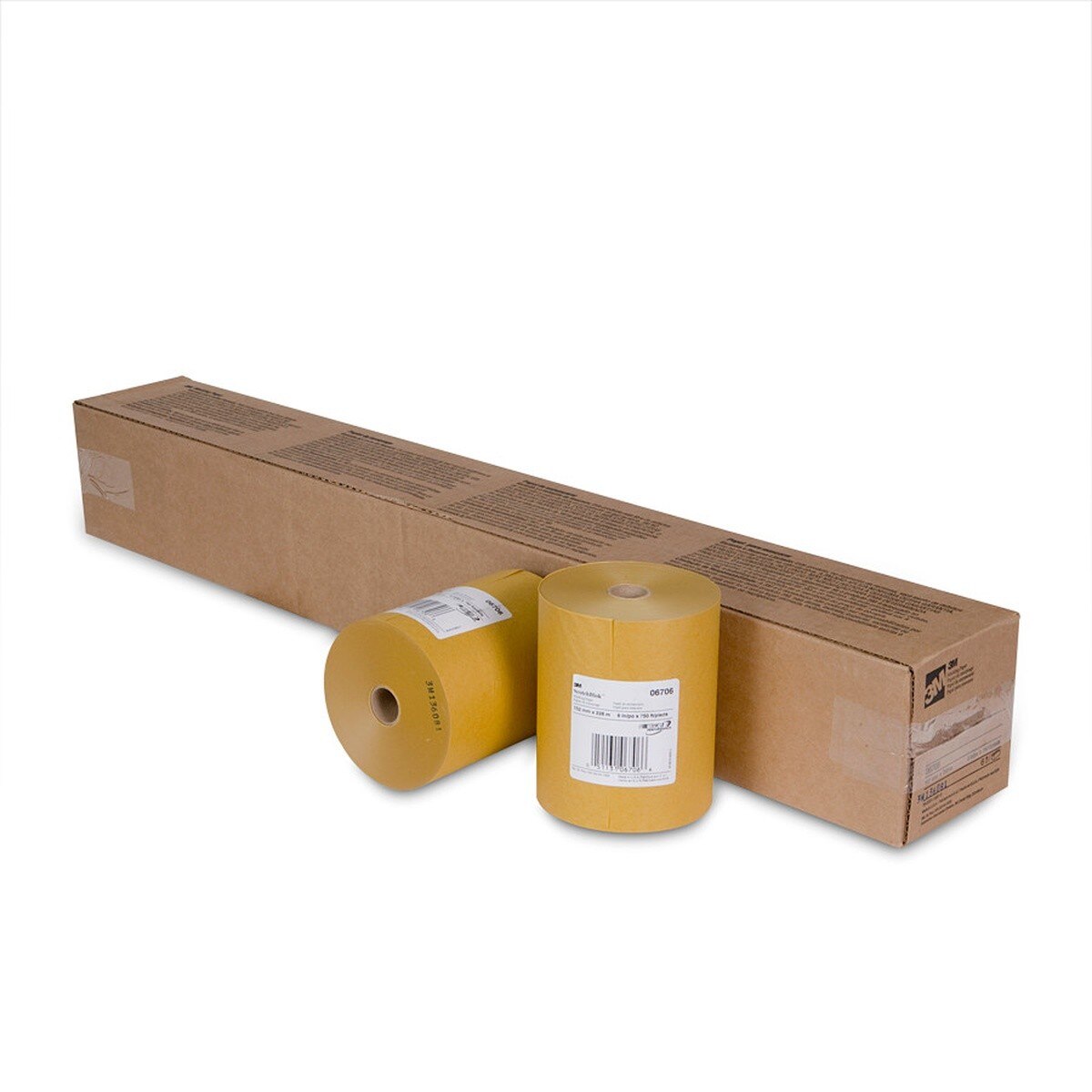 3M Scotchblok Masking Paper, Gold, Polycoated Backing, Bleed Through Resistant, 6 in x 750 ft (06706) (7000125998) (6 Pack) - 9