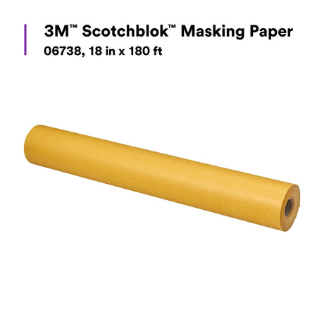 3M 06738 Scotchblok Masking Paper, 18 in x 180 ft (7000126012) (12 Pack)