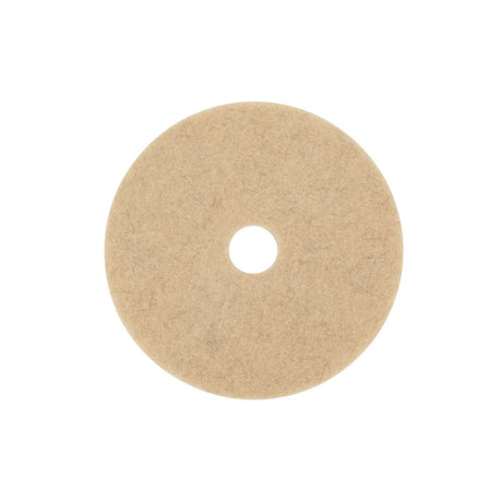 3M Natural Blend Tan Pad Burnishing Floor Pad Fine Tan 17 in Center Hole (7000126082) (5 Pack)
