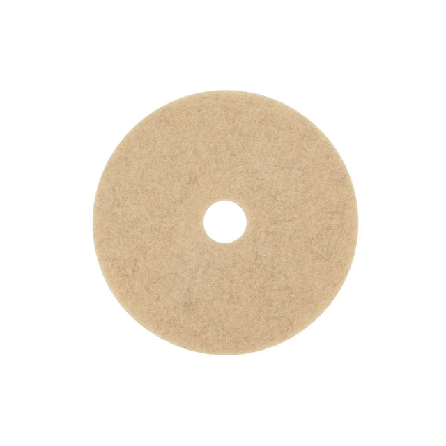 3M Natural Blend Tan Pad Burnishing Floor Pad Fine Tan 17 in Center Hole (7000126082) (5 Pack)