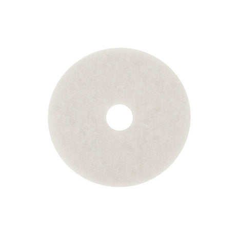 3M 4100 White Super Polish Pad, Fine, Center Hole, 27 in (7000126172) (5 Pack)