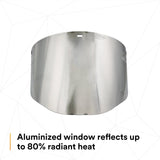 3M 82509-00000 82509 Aluminized Polycarbonate Molded Dark Green Faceshield Window, 14-1/2 in x 8 in x 9 in (7000127169) (10 Pack) - 3