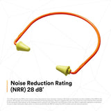 3M 320-1000 E-A-R 28 Banded Hearing Protectors, NRR 28 dB, Orange Yellow (7000127170) (100 Pack) - 3