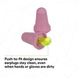 3M P2000 No-Touch Foam Earplugs, Uncorded, NRR 29 dB, Bell Shaped, Purple (7000127180) (400 Pack) - 3
