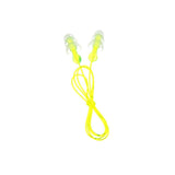 3M P3000 Tri-Flange Earplugs, Corded, Reusable, NRR 26 dB, Transparent with Yellow Vinyl Cord (7000127187) (400 Pack) - 3
