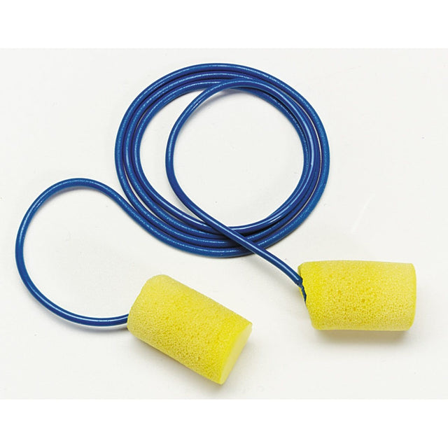 3M 311-4101 E-A-R Classic Plus Metal Detectable Corded Disposable Foam Earplugs, NRR 33 dB, Poly Bag, 200 Pair (7000127210) (2000 Pack)