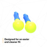 3M 318-1000 E-A-R Push-Ins Earplugs, Push-to-Fit Foam, Uncorded, NRR 28 dB, Blue Yellow, Poly Bag (7000127213) (400 Pack) - 8