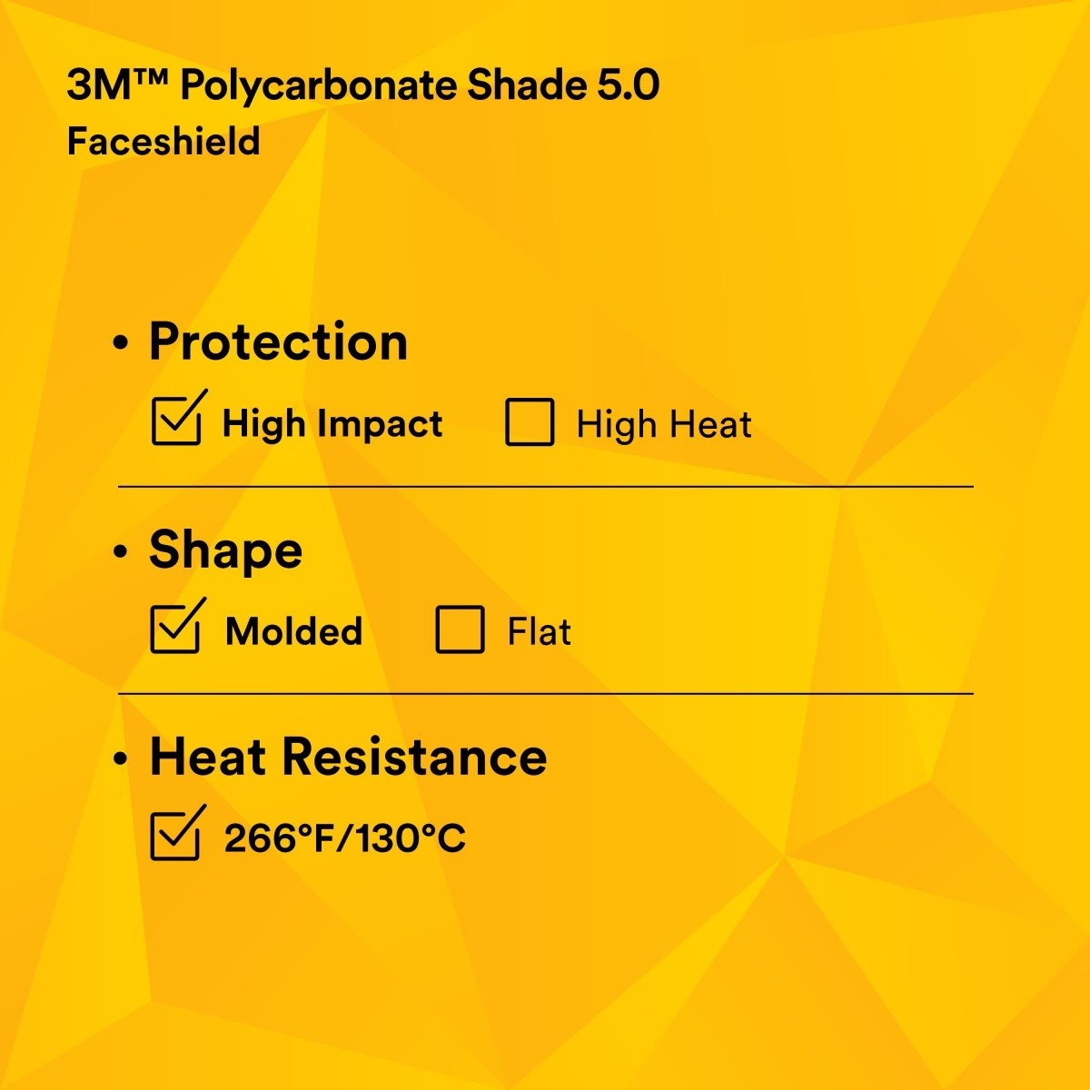 3M 82706-10000 W96IR5 Polycarbonate Faceshield Window, Shade 5.0 (7000127241) (10 Pack) - 5