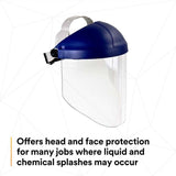 3M 82783-00000 W96 H8A Ratchet Headgear and WP96 Clear Faceshield Safety System, ANSI Z87.1, Adjustable Thermoplastic (7000127244) - 6