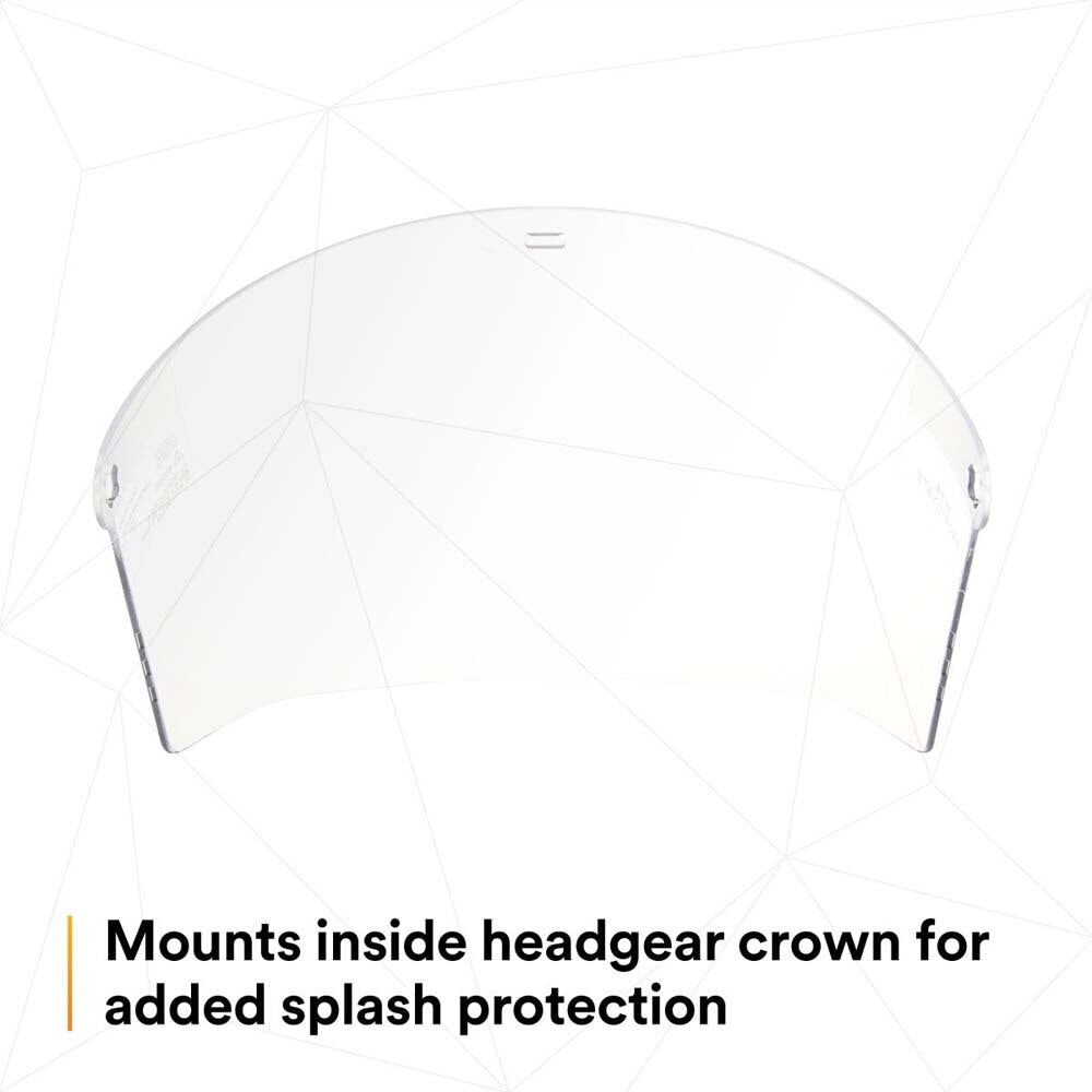 3M 7000127244 H8A Ratchet Headgear and WP96 Clear Faceshield Safety System, ANSI Z87.1, Adjustable Thermoplastic - 10