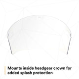 3M 7000127244 H8A Ratchet Headgear and WP96 Clear Faceshield Safety System, ANSI Z87.1, Adjustable Thermoplastic - 10