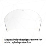 3M 82783-00000 W96 H8A Ratchet Headgear and WP96 Clear Faceshield Safety System, ANSI Z87.1, Adjustable Thermoplastic (7000127244) - 10
