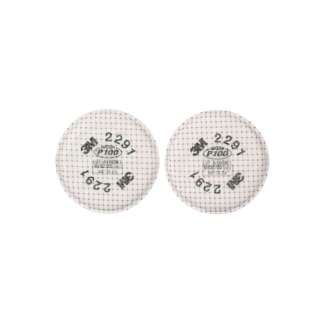 3M 2291 Advanced Particulate Respirator Filter P100 Bayonet for Oil and Non Oil Based Particulates (7000127449) (1 Pair) (50 Pack)