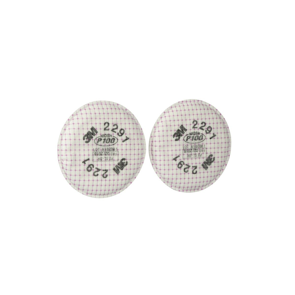 3M 2291 Advanced Particulate Respirator Filter P100 Bayonet for Oil and Non Oil Based Particulates (7000127449) (1 Pair) (50 Pack) - 2