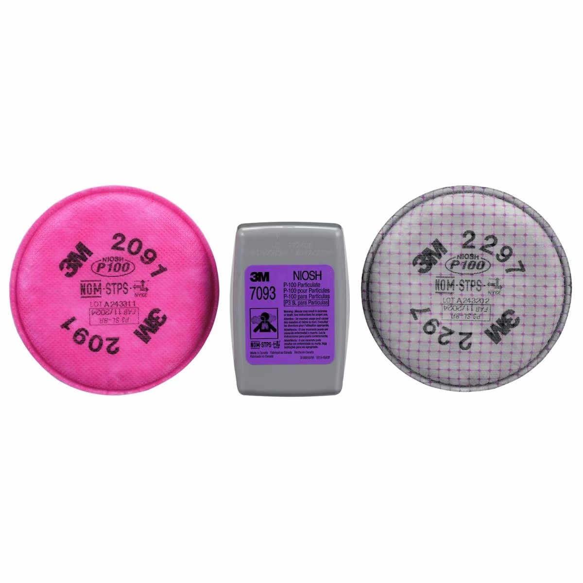3M 7000127449 Advanced P100 Bayonet Particulate Filter for Reusable Respirators (100 Pack) - 2