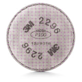 3M 2296 P100 Advanced Respirator Filter , Pair, Helps Protect Against Oil and Non-Oil Based Particulates, Nuisance Level Acid Gas Relief, Mining, Shipbuilding, Abatement, Utilities (7000127450) (100 Pack)